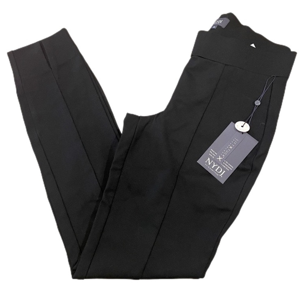 Basic Legging Pants In Ponte Knit With Front Slits